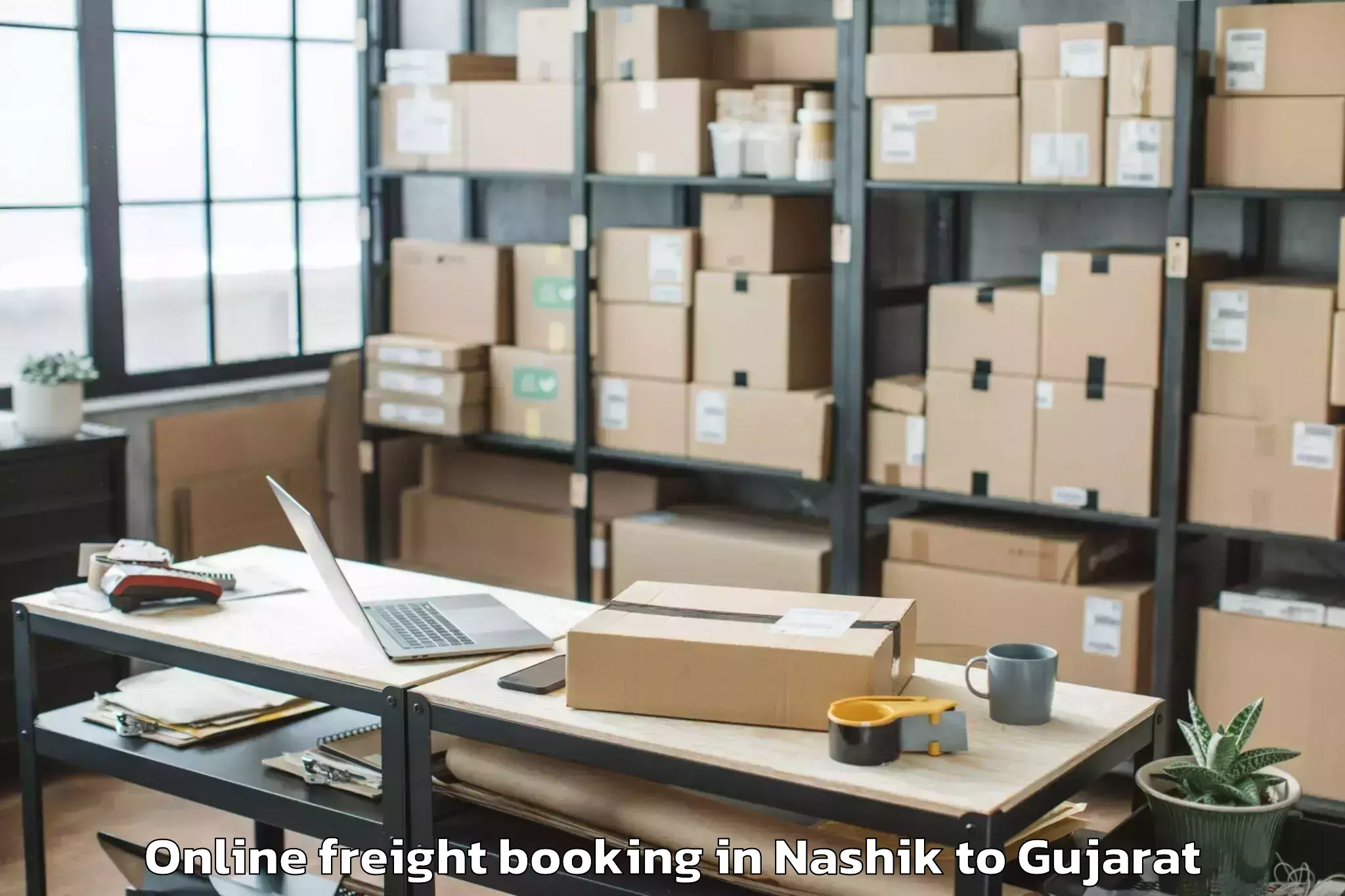 Affordable Nashik to Adalaj Online Freight Booking